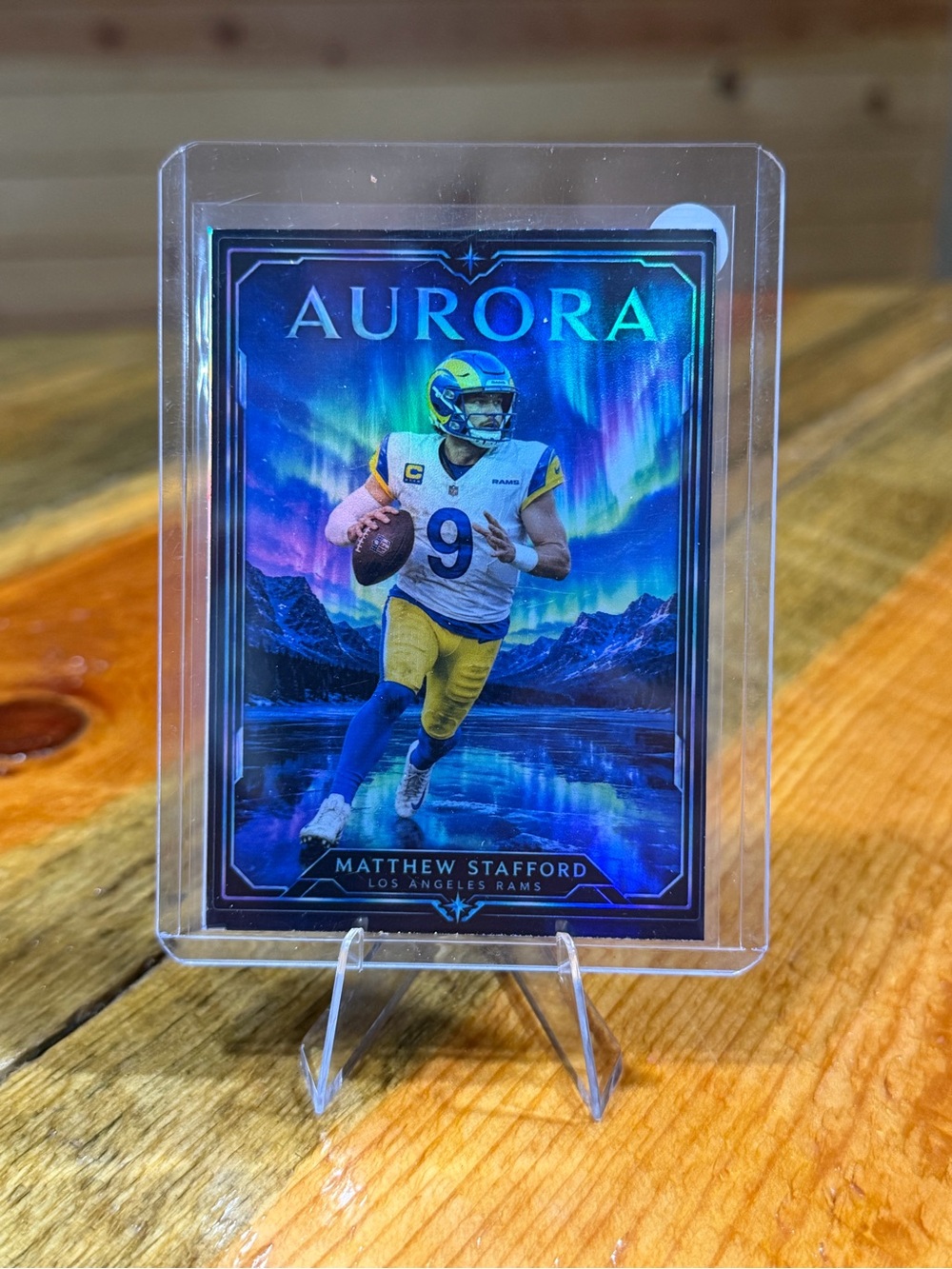 Matthew Stafford Los Angeles Rams "Aurora" Custom Football Card